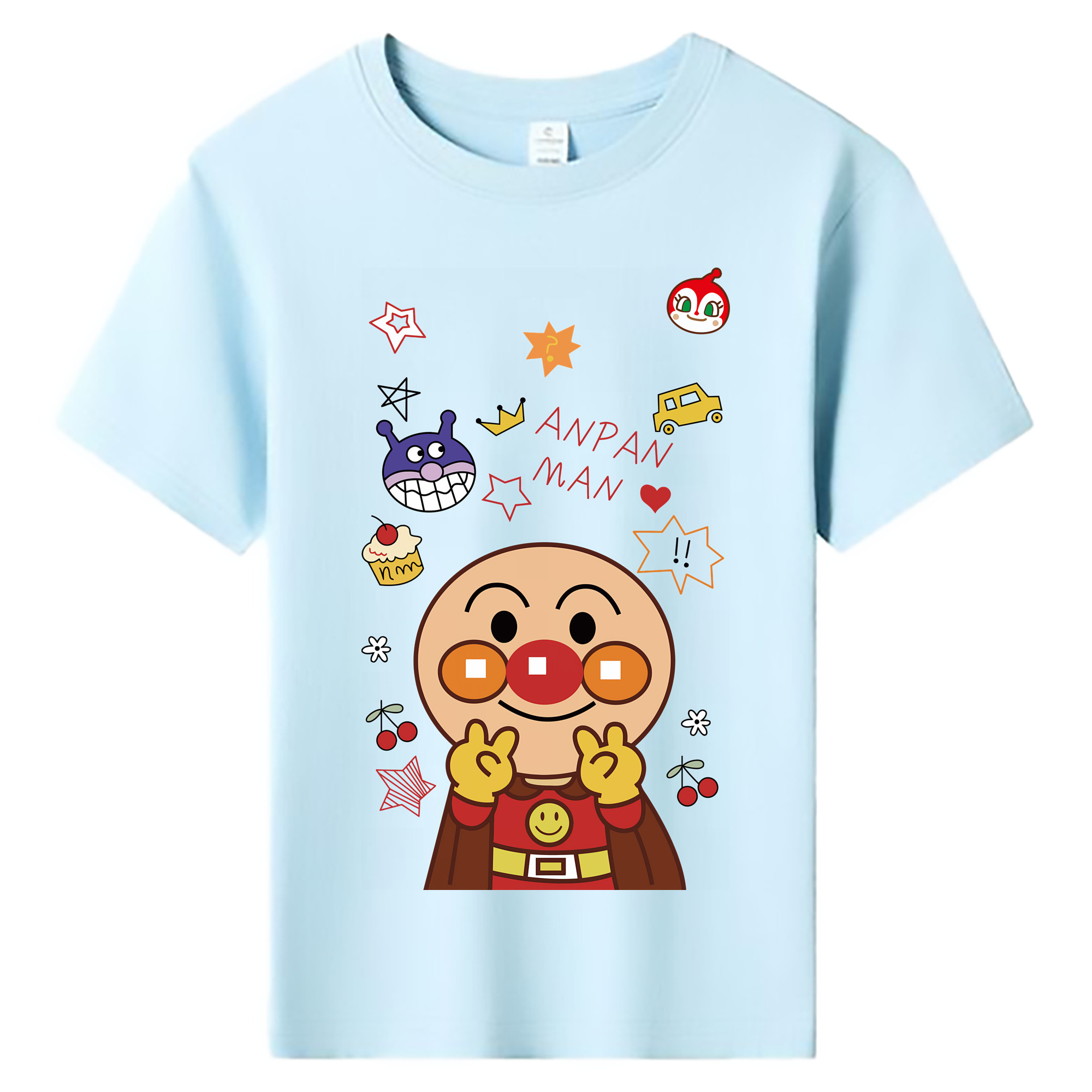 （画像用） アンパンマン Anpanman 綿100％キッズTシャツ（フロントプリント）